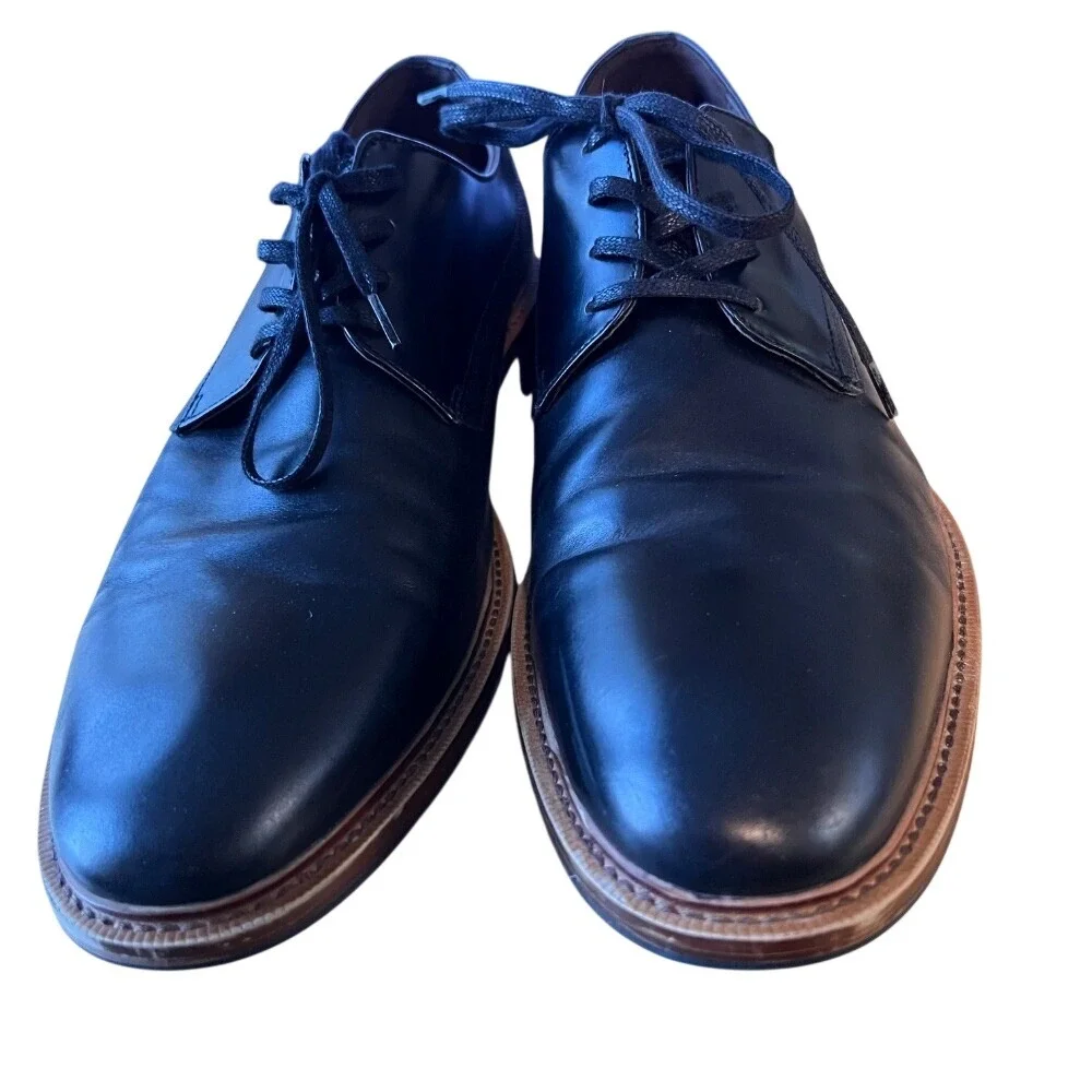 Aston Grey Adaydo Derby Dress Shoes Mens‎ 10 Black Leather Classic Groomsman